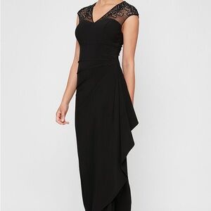 Alex Evenings Petite Black Asymmetrical Dress
